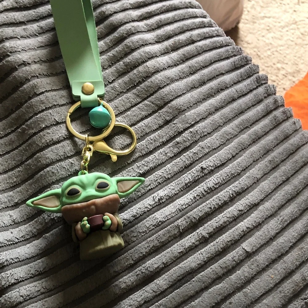 Green Baby Yoda Silicone Keychain Wristlet - Kids Accessories